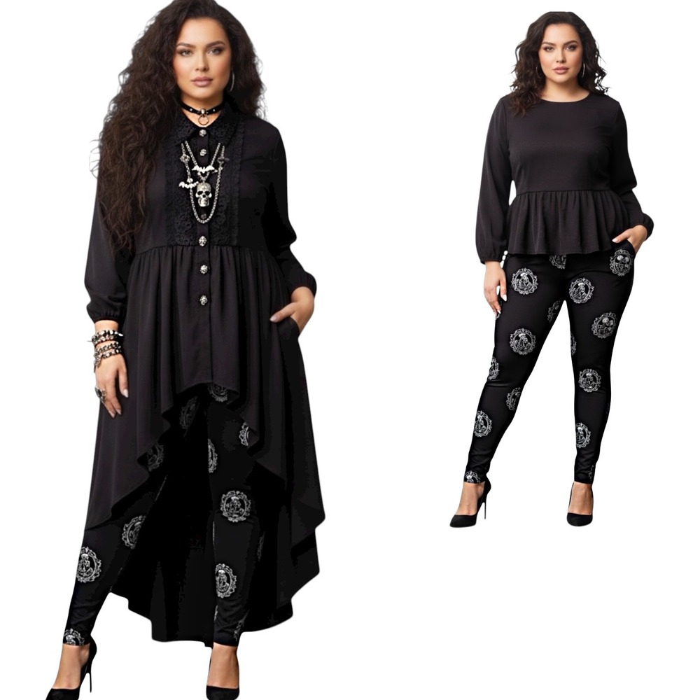 TORRID "Skeleton Lovers" Full Length Leggings w/Pockets NWT‎ Size 3X - Picture 5 of 8